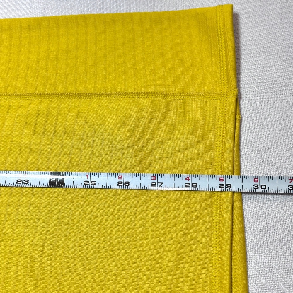 Patagonia R1 Hoody Womens XL Polartec Power Grid Half Zip Waffle Fleece Yellow - Picture 10 of 12